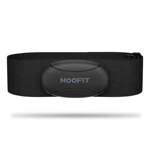 moofit HR8 Pulsmesser Brustgurt, Low Energy Echtzeit-Herzfrequenzdaten Bluetooth 5.0/ANT+,...