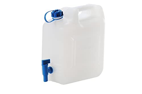 hünersdorff 817500 Wasserkanister ECO mit festmontiertem Ablasshahn / Wasserauslauf, 12 L...