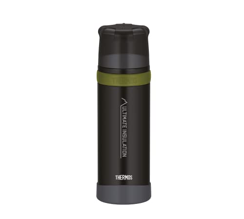 THERMOS MOUNTAIN BEVERAGE BOTTLE 0,75l, black, Thermosflasche Edelstahl mit Trinkbecher,...