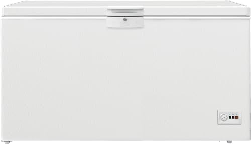 Beko HSM46740 Gefriertruhe groß, 451 l Nutzvolumen, 3 Gefrierkörbe, Temperaturalarm,...