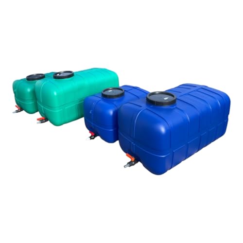 F & R Wassertank 150 Liter, Wasserbehälter mit Deckel & Zapfhahn, Wasserspeichertank aus...