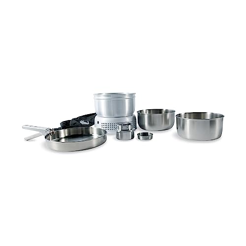 Tatonka Multi Set + Alcohol Burner (8-teilig) - Camping-Kochgeschirr aus Edelstahl mit...