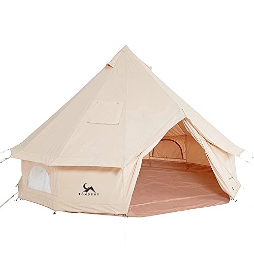 TOMOUNT Glockenzelt 3m Glamping Zelt für 3-4 Personen Baumwolle Familienzelt Campingzelt...