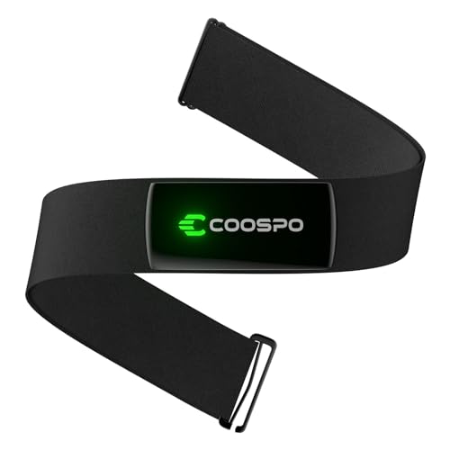 COOSPO H9Z Pulsmesser Brustgurt, Wiederaufladbare Bluetooth 5.0/ ANT+ Herzfrequenzmesser...