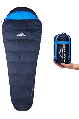 MOUNTREX® Schlafsack - Kleines Packmaß & Ultraleicht (760g) - Outdoor Sommer Schlafsack,...