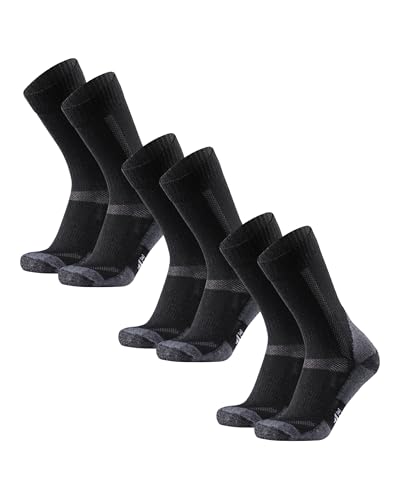 DANISH ENDURANCE Merino Wandersocken für Herren, Damen & Kinder, 3 Paar, Trekkingsocken...