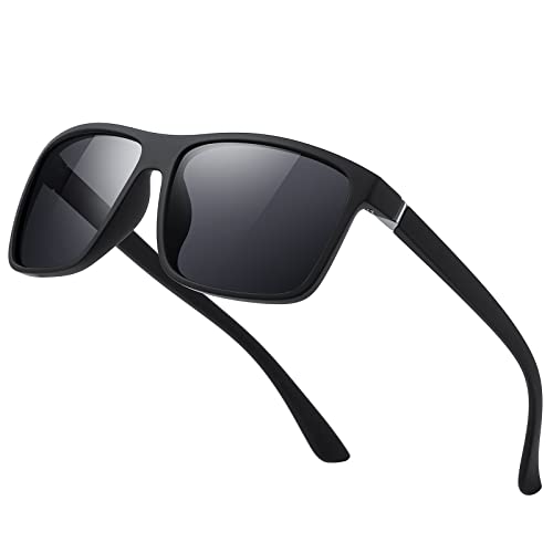 suoso Polarisiert Sonnenbrille Herren Damen Unisex Schwarz Retro Ultraleicht Rahmen UV400...