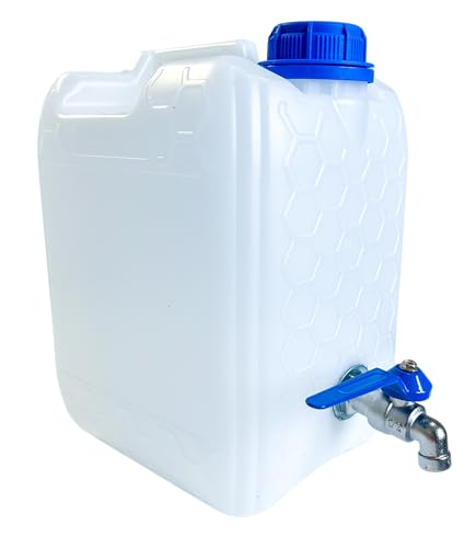 pokm toolsmarket - Wasserkanister mit Hahn, 5 Liter, Trinkwasser Kanister mit Zapfhahn...