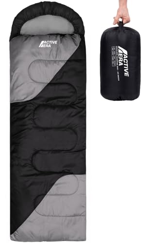 Active Era Premium Mumienschlafsack 250 GSM, Schlafsack Winter & Sommer, 0°C bis 15°C,...