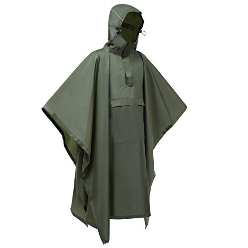 Aahsado Regen Poncho 3 in 1 multifunktionale Cape Mantel