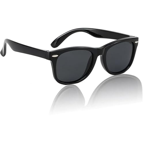 DRERIO Kindersonnenbrille Kinder Polarisierte Sonnenbrille Kleinkind Schwarz Navigator...