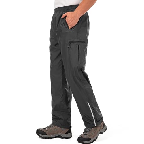 Jogwits wasserdichte Regenhose für Herren Atmungsaktiv Winddicht Outdoorhose Elastischer...