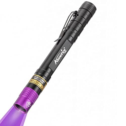 Alonefire SV64 3W Klein 365nm LED UV Taschenlampe Tragbar Mini Ultraviolett Schwarzlicht...