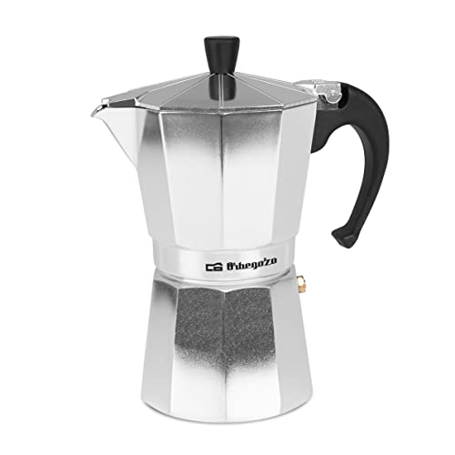 Orbegozo KF 600 - Italienischer Kaffeekocher aus Aluminium, Kapazität: 6 Tassen (280 ml),...