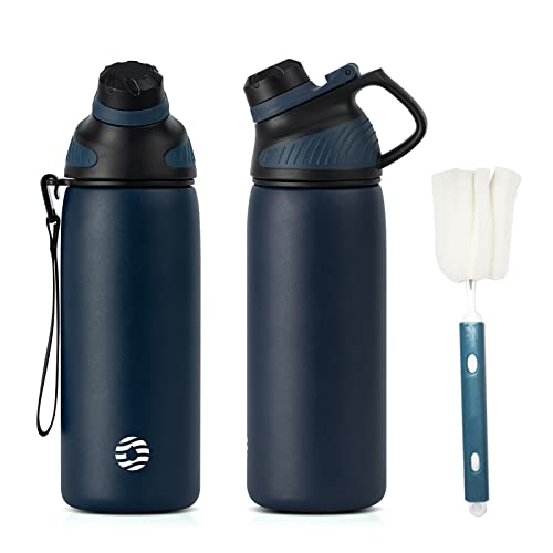 Fjbottle Edelstahl Trinkflasche Sport mit Magnetischem Deckel 1L, 800ml, 600ml, 400ml...