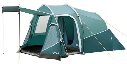 PORTAL Zelt 3 Perosonen Camping Zelt Wasserdicht 3000mm mit Vorzelt Fenster 3 Mann...