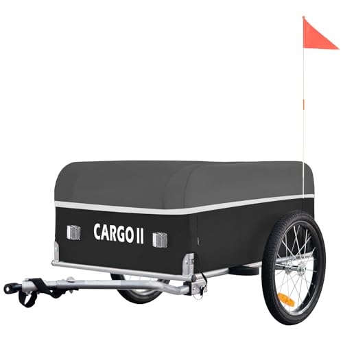 Tiggo Cargo II Fahrrad Lastenanhänger mit 130 Liter Volumen Klappbar Fahrradanhänger...