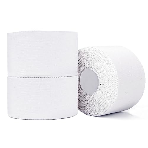 ADMITRY 3 Rollen Sporttape, 3,8cmx10m Weiß Tape Sport Tapeverband...