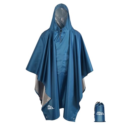 Regenponcho Damen und Herren - Regencape Wasserdicht mit Kapuze, Leichter &...