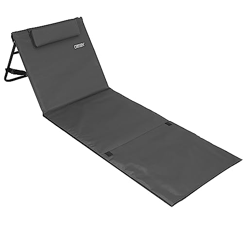 DeTeX® Strandmatte klappbar mit Verstellbarer Rückenlehne UV-beständig Tasche...