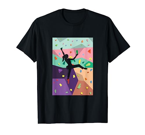 Buntes Klettern Klettern Bouldern Wandklettern T-Shirt