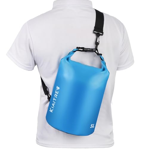 Kiaitre Dry Bag, wasserdichte Tasche mit Schultergurt, 5L 10L 20L Roll Top Wasserdichter...