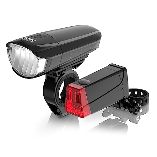 DANSI Fahrradleuchten-Set StVZO I LED-Fahrradlicht I Rad-Licht hell vorne + hinten I...
