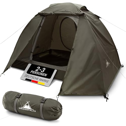 WANDERFALKE® Zelt 2-3 Personen wasserdicht, Ultraleicht & kleines Packmaß - Outdoor...