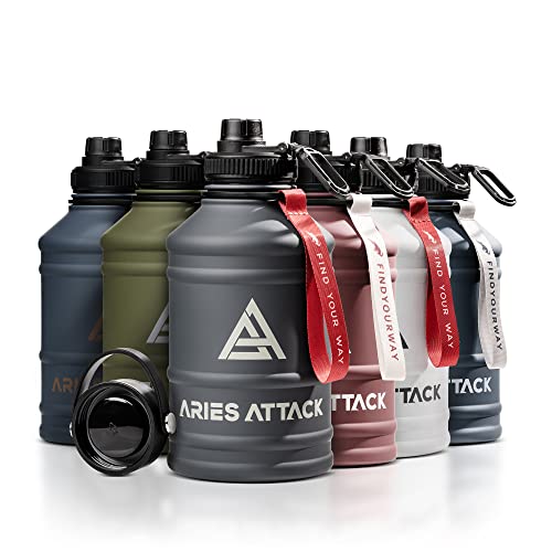 ARIES ATTACK Edelstahl Trinkflasche Sport 2,2 L