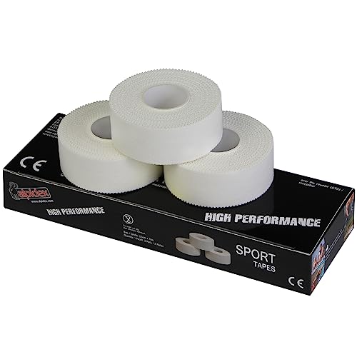 ALPIDEX 3 Rollen Fingertape Sport Tape Set 2,5 cm x 10 m Tapeverband Unelastisch Weiß...