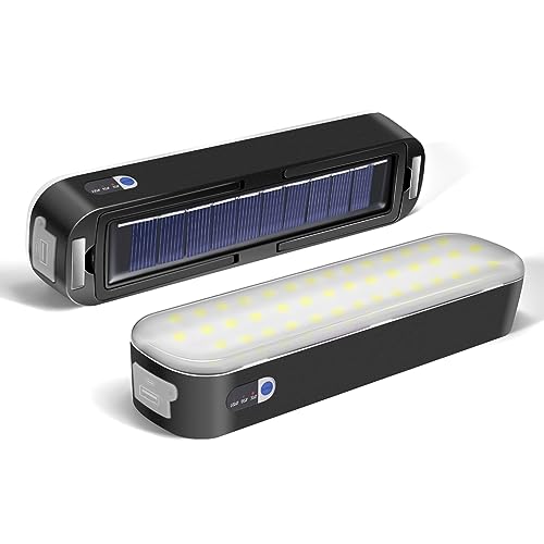 Civikyle 1-Stück LED Solar Laterne Campinglampe Magnetische Outdoor Zelt Licht 6000mAh...