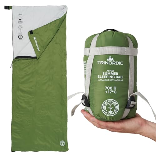 Trinordic 700g Ultraleicht Deckenschlafsack – mit Anti-Klemm-Reißverschluss –...