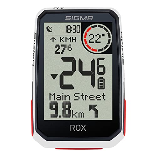 SIGMA Sport ROX 4.0 White| Fahrradcomputer kabellos GPS & Navigation inkl. GPS Halterung |...