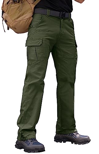 Vthereal Cargohose Herren Baumwolle Outdoorhose mit 7 Taschen Männer Arbeitshosen Chino...