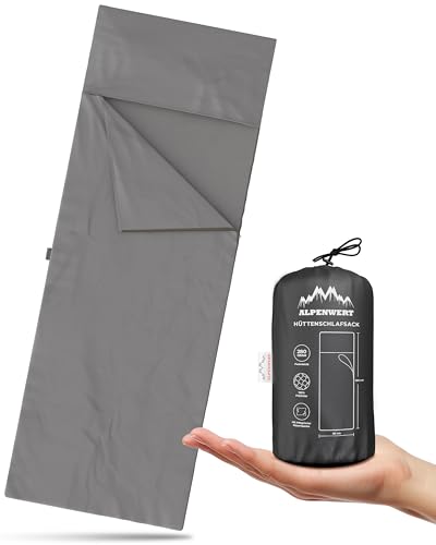 ALPENWERT Hüttenschlafsack Ultraleicht [Federleicht 290g] Sommerschlafsack...