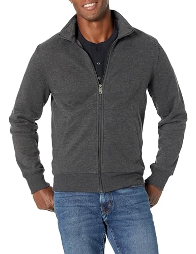 Amazon Essentials Herren Fleece-Jacke mit durchgehendem Reißverschluss, Dunkelgrau...