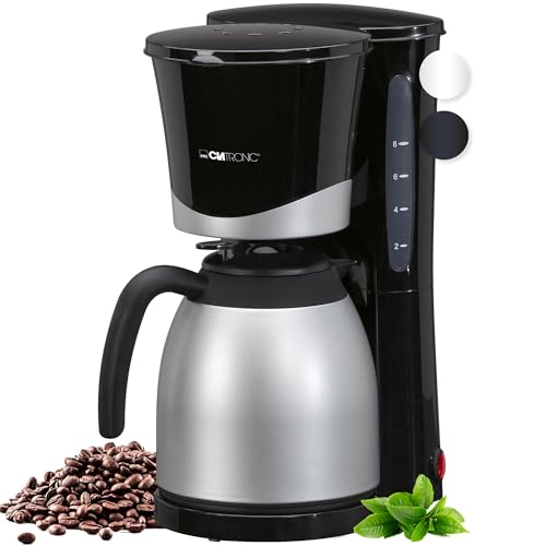 Clatronic® Kaffeemaschine mit Thermokanne | Kaffeeautomat für 8-10 Tassen | Filterkaffee...