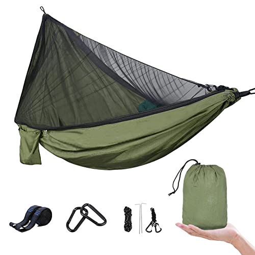 UPhitnis Hängematte Outdoor mit Moskitonetz 600lb Traglast Atmungsaktiv Ultraleicht...