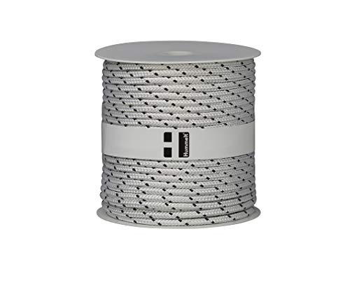 Hummelt® SilverLine-Rope Schot Seil Polyesterseil 6mm 50m weiß/schwarz auf Rolle