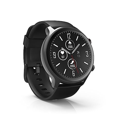 Hama Smartwatch 6910 wasserdicht m. GPS-Tracker, großes Display (1,28' Full-Touch...