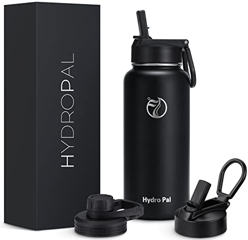HydroPal Edelstahl Trinkflasche - 750ml, 1L, 1,2L, BPA-Frei, Kohlensäure geeignet,...