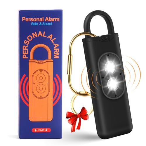 Taschenalarm für Frauen ,130dB Persönlicher Alarm, Self Defense mit Stroboskoplicht und...