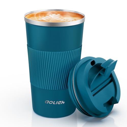 Aolieh Thermobecher kaffee to go, 510ML Kaffeebecher mit Auslaufsicherem Deckel,...