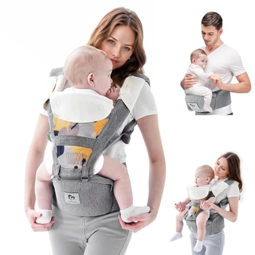 Bellababy Babytrage, All-In-One Babytrage für Neugeborene ab Geburt, Babys & Kleinkinder...