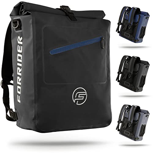 Forrider 3in1 Fahrradtasche für Gepäckträger mit Rucksack Wasserdicht 27L I...