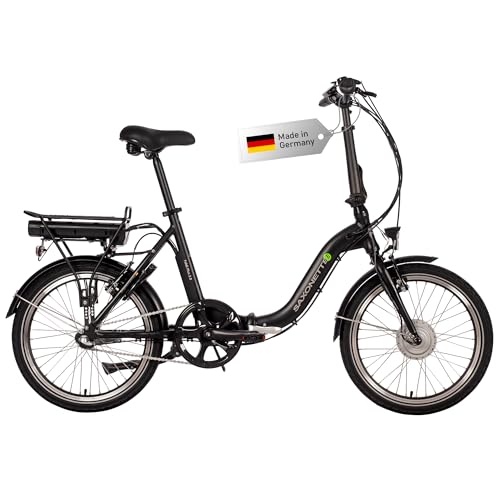 SAXONETTE E Bike Klapprad 20 Zoll mit Rücktrittbremse und nabenschaltung, E Fahrrad...