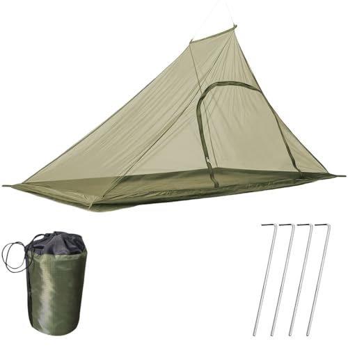 TAZZOR Ultraleichtes Camping-Zelt mit Moskitonetz, wasserdicht, mit Tragetasche -...
