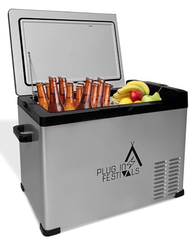 PLUG IN FESTIVALS - elektrische Kühlbox - Kompressor Gefrierbox bis -20 Grad - Kühlbox...