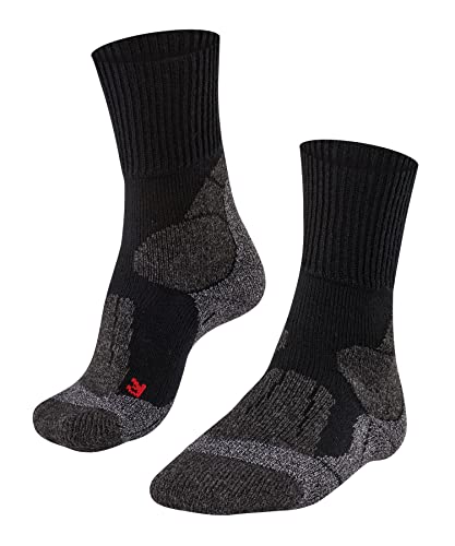 FALKE Herren Wandersocken TK1 Adventure M SO Wolle Antiblasen Dick 1 Paar, Schwarz...