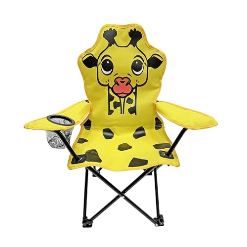 Kinder Anglersessel Gelb Campingstuhl Faltstuhl Anglerstuhl Motiv Giraffe mit...